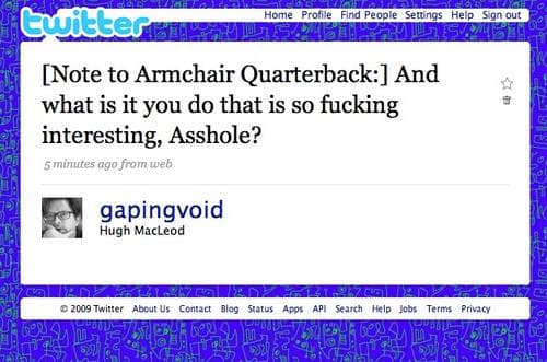 note to archair quarterback