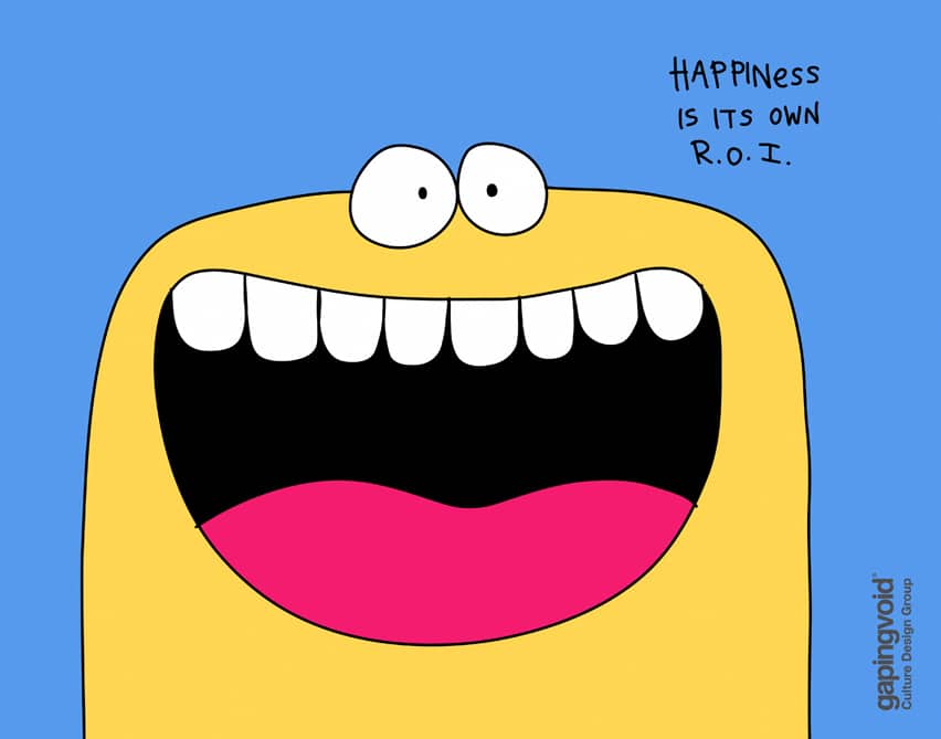 Happiness is its own R.O.I.
