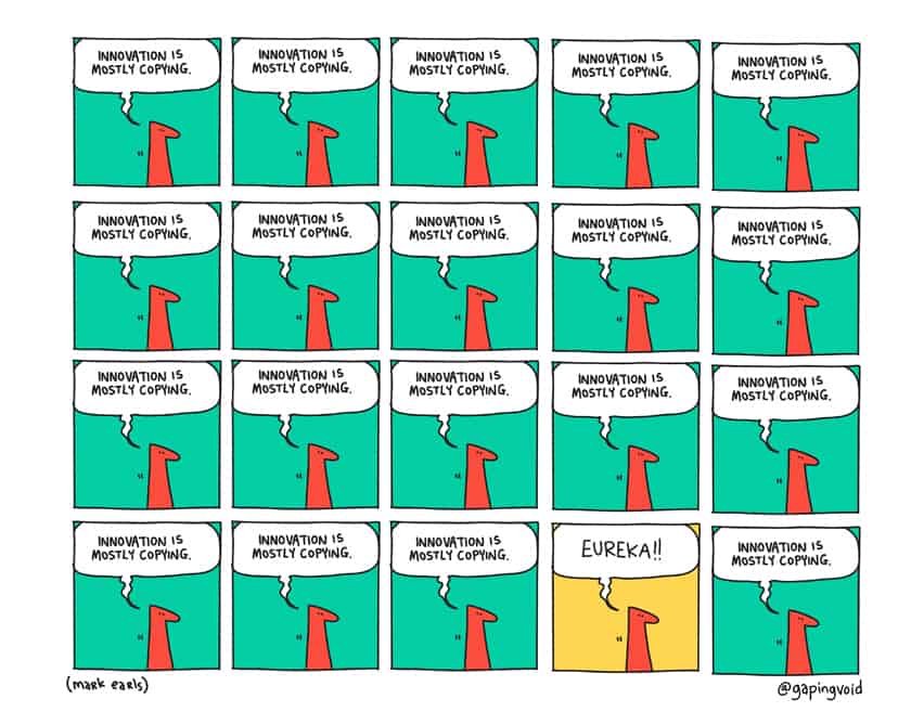 Innovation is mostly copying