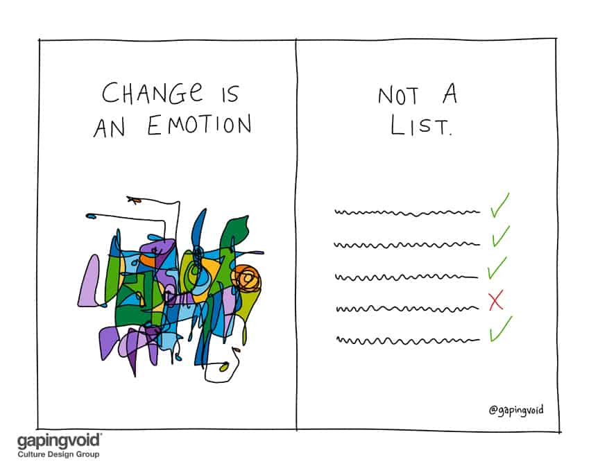 change is an emotion not a list