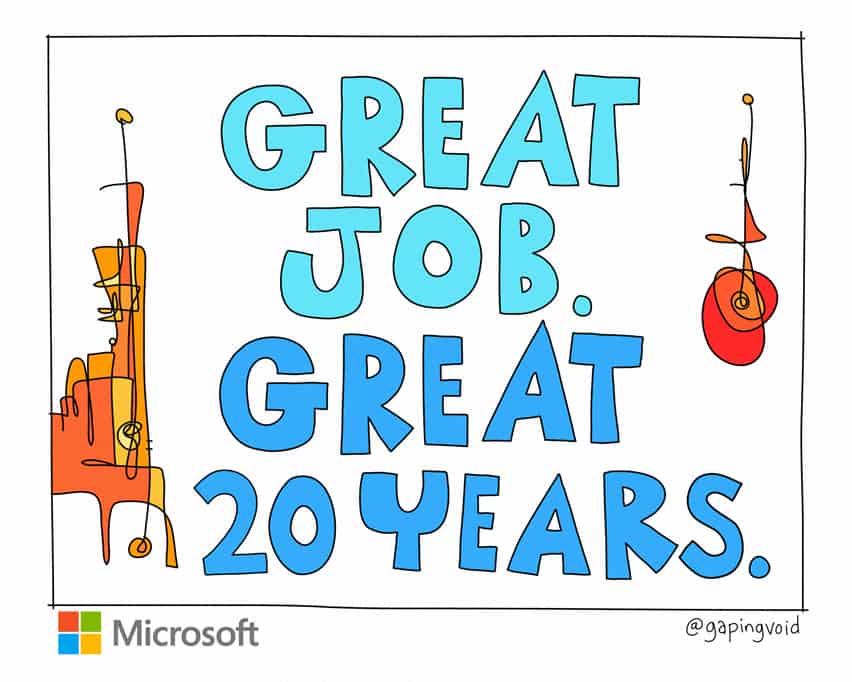 Great job. great 20 years.