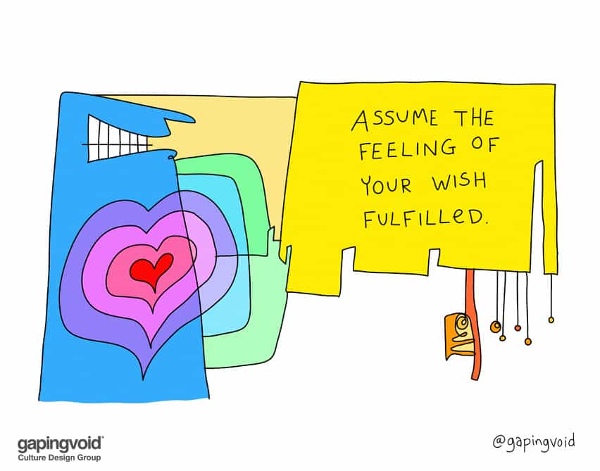 Assume the feeling of your wish fulfilled