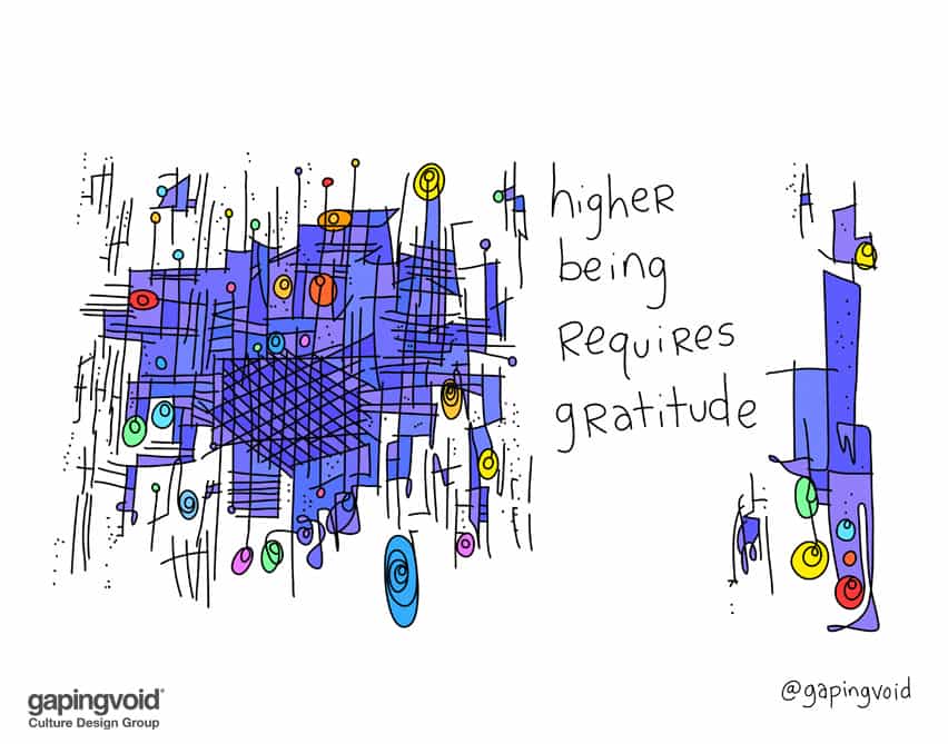 Higher being requires gratitude