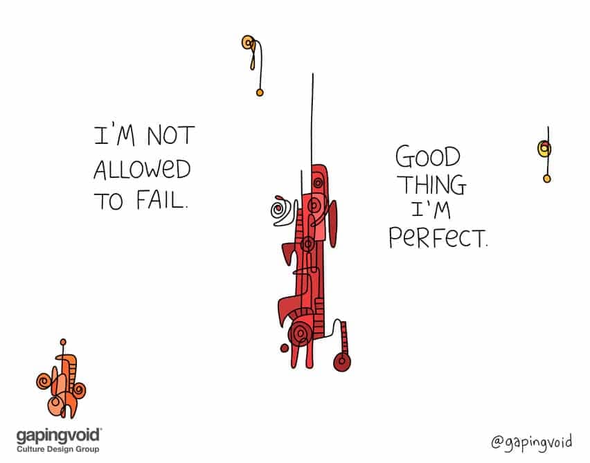 I'm not allowed to fail. good thing I’m perfect.