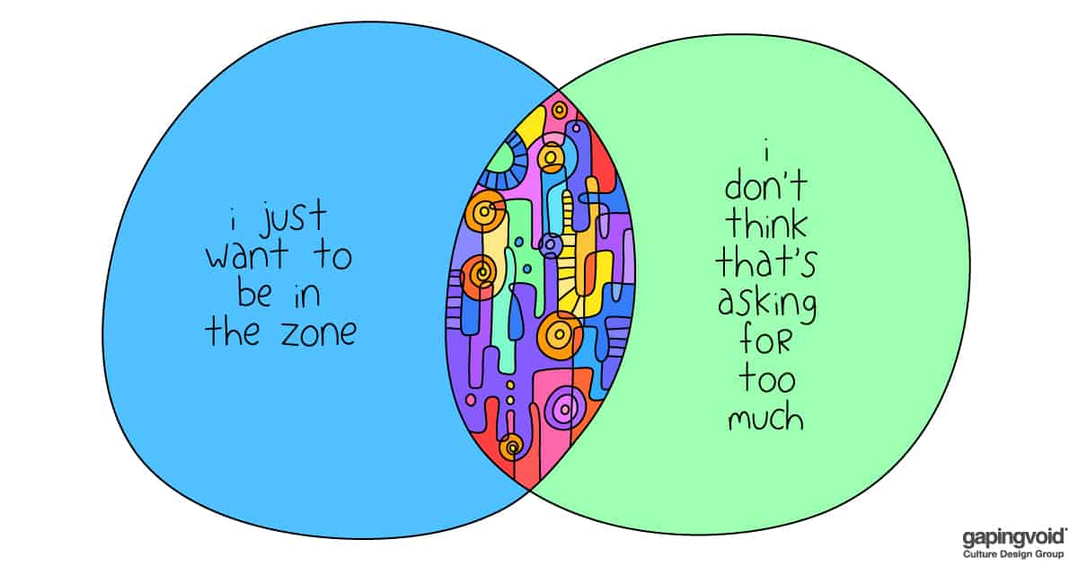 work place transformation; I just want to be in the zone I don't think that's asking for too much