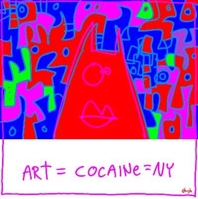 art equals cocaine