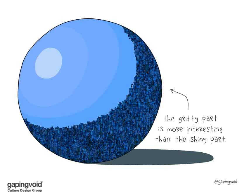 the gritty part is more interesting