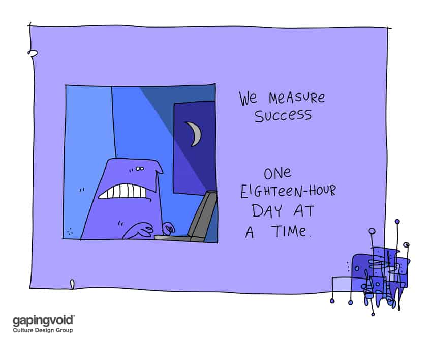 We measure success one eighteen-hour day at a time