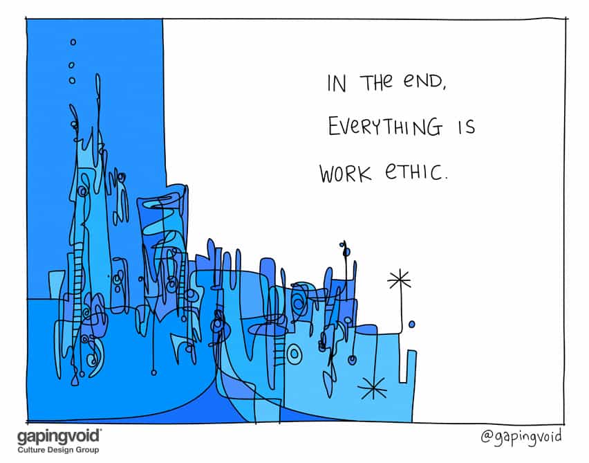 in the end, everything is work ethic