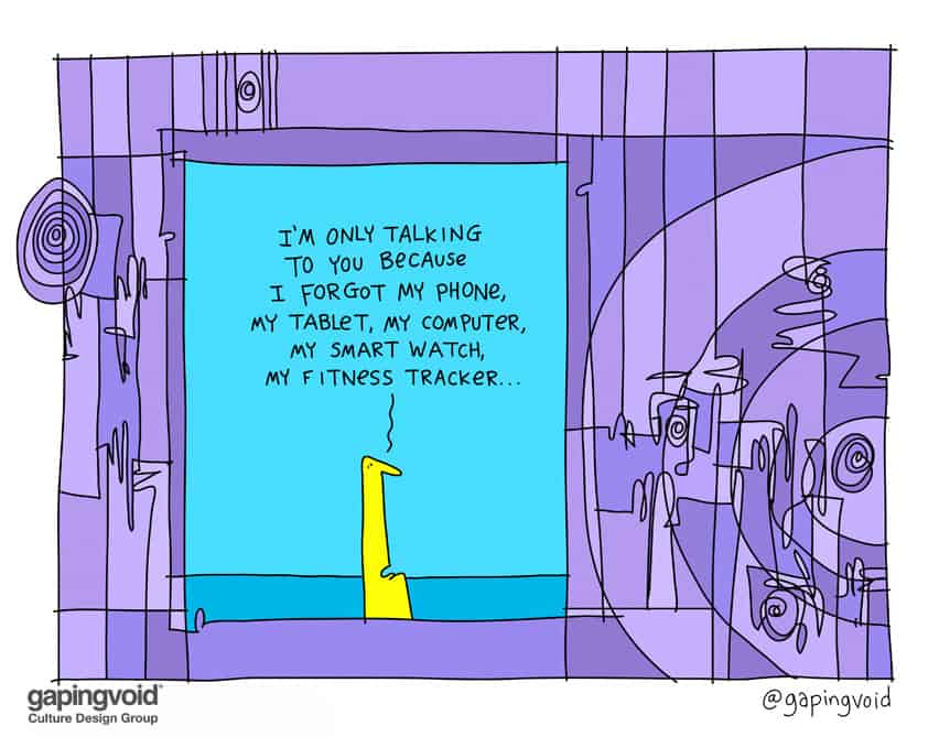 I'm only talking to you because I forgot my phone