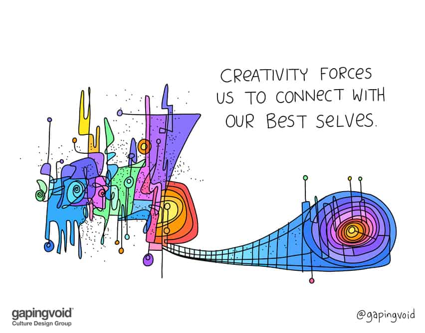 creativity forces us to connect with our best selves