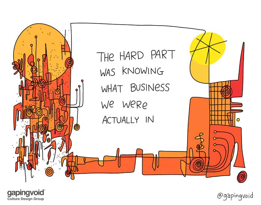 agile culture;the hard part was knowing what business we were actually in