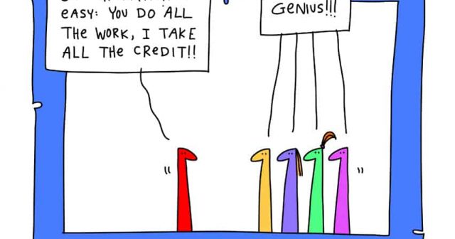 collaboration is easy you do all the world I take the credit