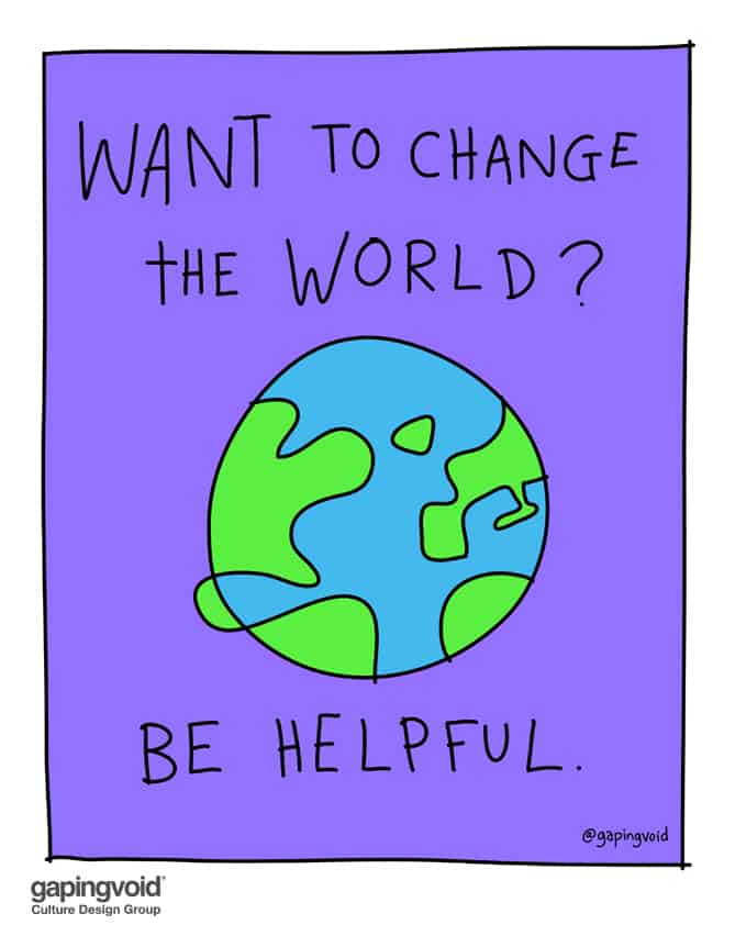 Want to change the world? he helpful. @rackspace