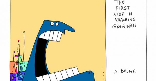 the first step in reaching greatness