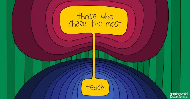 leading through culture;Those who share the most teach