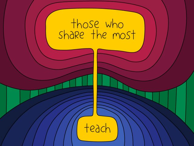 leading through culture;Those who share the most teach