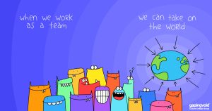 how to increase collaboration;When we work as a team we can take on the world