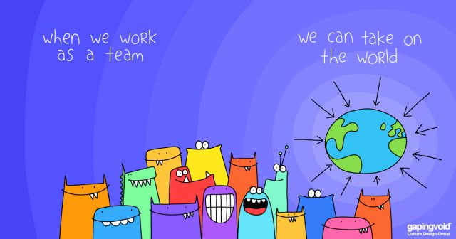 how to increase collaboration;When we work as a team we can take on the world